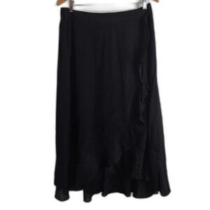 Tommy Bahama Womens Size 8 NWT Oasis Waves Flounce Skirt Black Flowy Ruffle